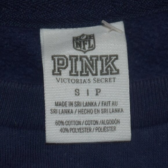 Victoria’s Secret Pink NFL Women's Sz S Chicago Bears Pullover Crewneck Bling - Picture 2 of 5